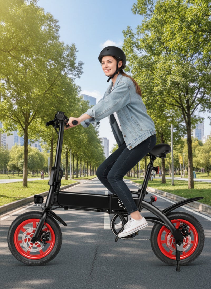 ويندهورس دراجة C19 الكهربائية القابلة للطي للكبار، محرك بدون فرشاة 350 واط، بطارية 36V 8Ah، سرعة قصوى 35 كم/س، مدى 35 كم، إطارات 14 إنش، هيكل من سبيكة الكربون، فرامل قرصية مزدوجة، مقعد قابل للتعديل - Image 3